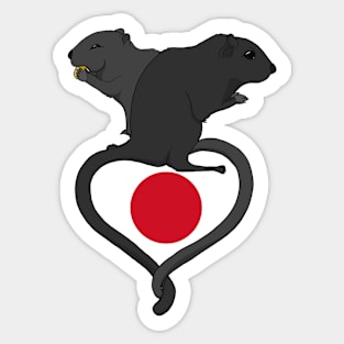 Gerbil Japan (dark) Sticker